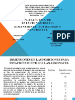 Dimensiones de Plataforma de Estacionamiento.