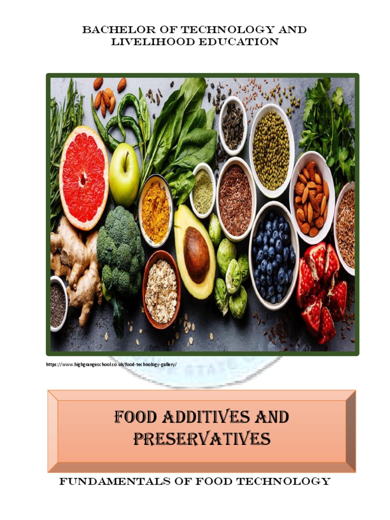 HE6 Module Food Additives and Preservatives PDF Food Preservation