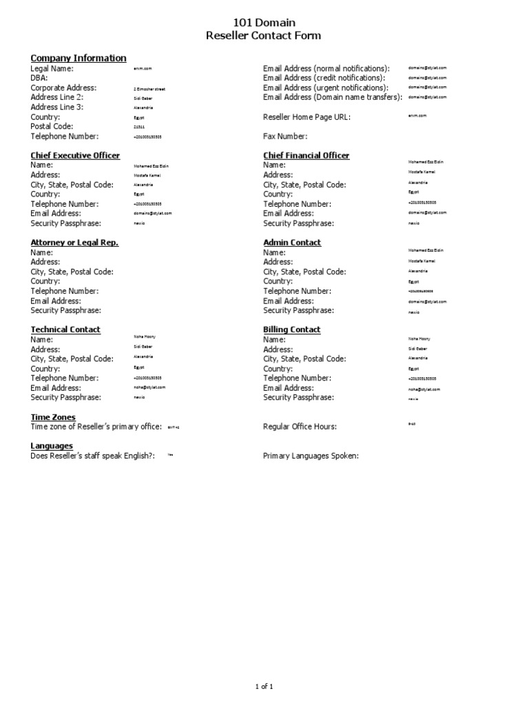 101domain API Reseller Agreement - Encrypted | PDF | Credit Card ...