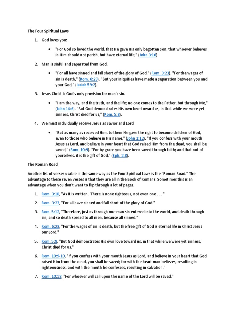 The Four Spiritual Laws PDF Eternal Life (Christianity) Sin