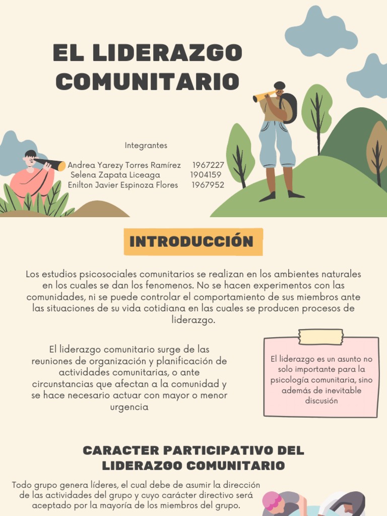 Caracteristicas De Un Lider Comunitario