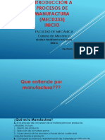 Introducción A Procesos de Manufactura