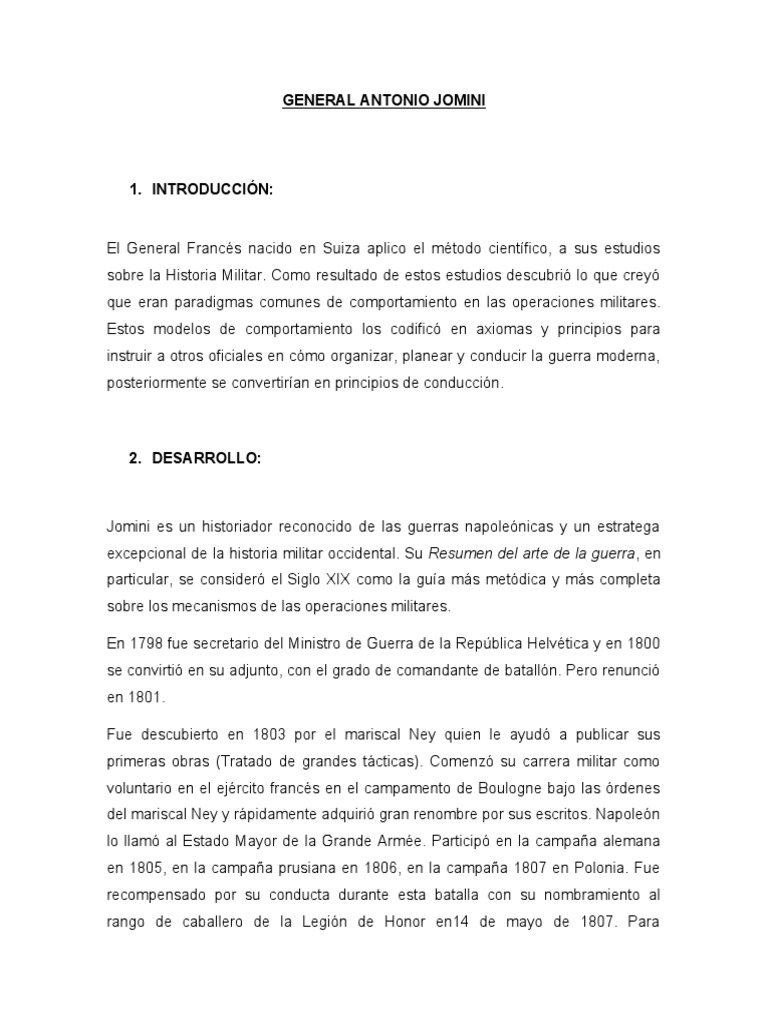 General Antonio Jomini Descargar gratis PDF Antoine Henri Jomini