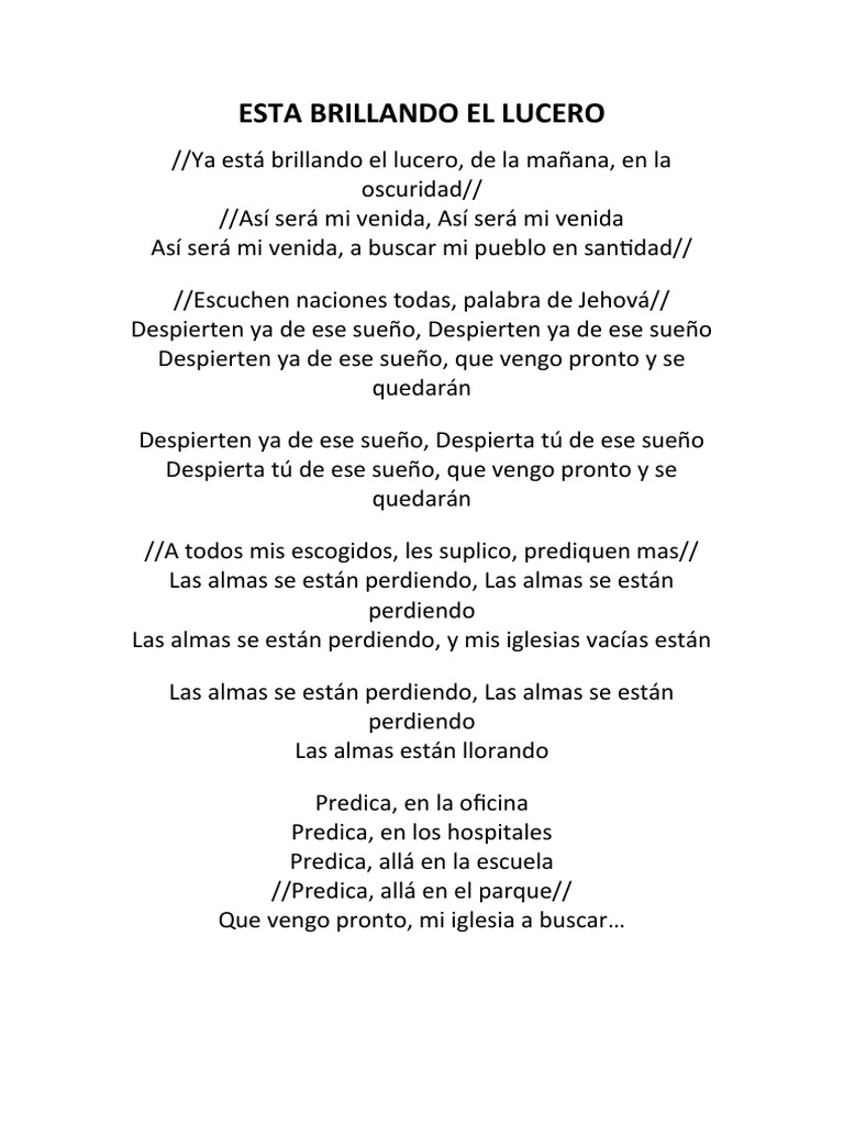 Esta Brillando El Lucero | PDF