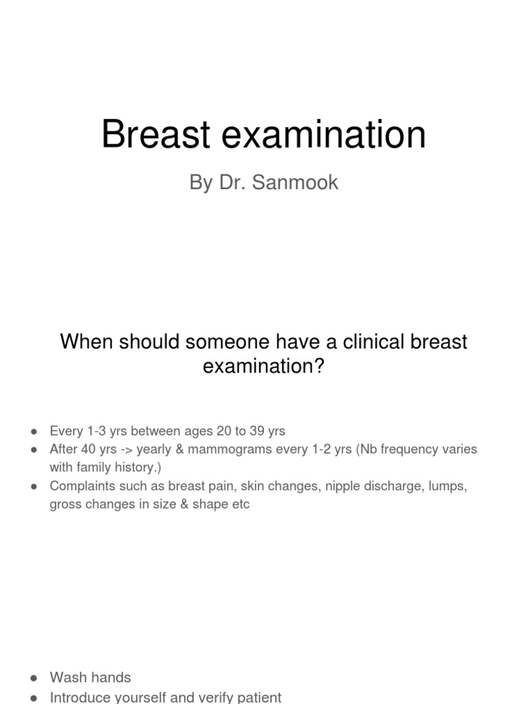 Breast Examination Pdf Breast Breast Cancer