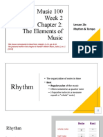 Music 100 Week 2 Lesson 2b Rhythm
