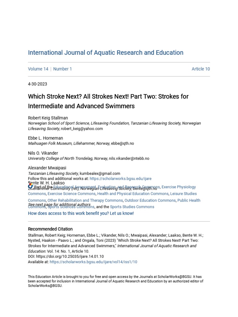 Strokes for intermediate and advanced swimmers descargar gratis pdf