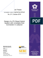 Design of A PV-Diesel Hybrid Unreliable