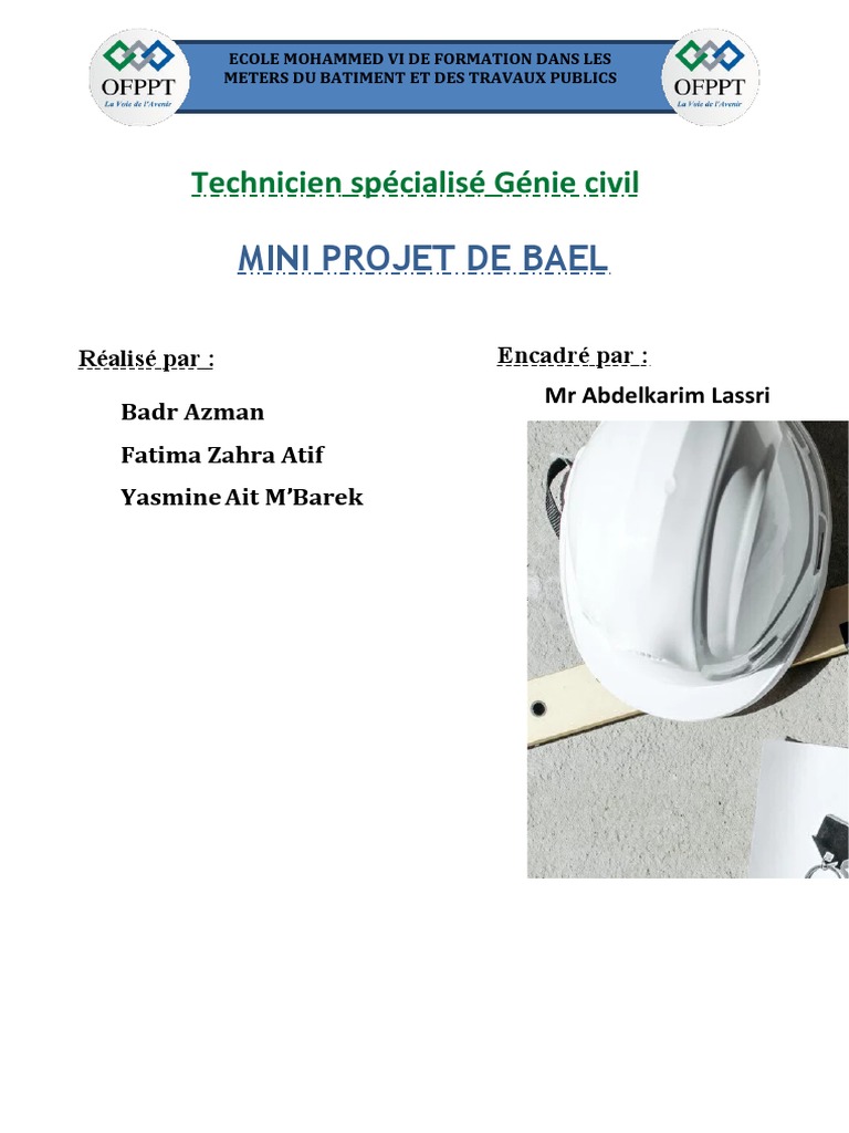 Mini projet de génie civil 2022/2023 | PDF | Béton armé | Résistance ...