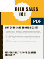 Carrier Sales 101