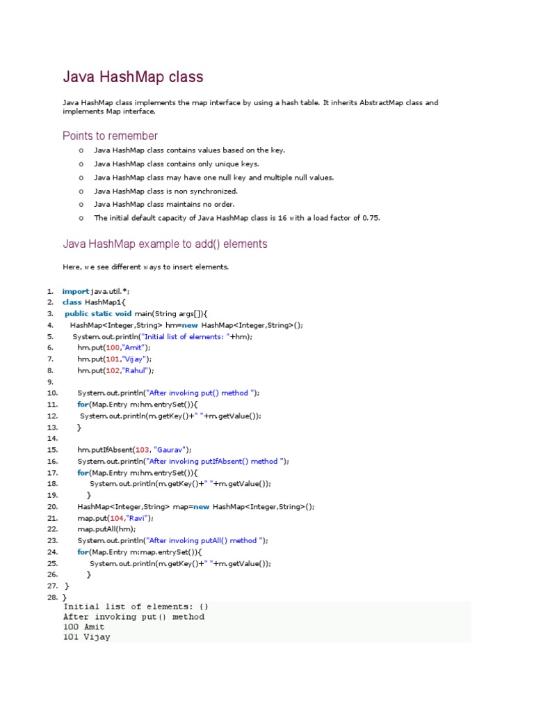 Difference Between HashMap and HashSet | PDF | Theoretical Computer ...