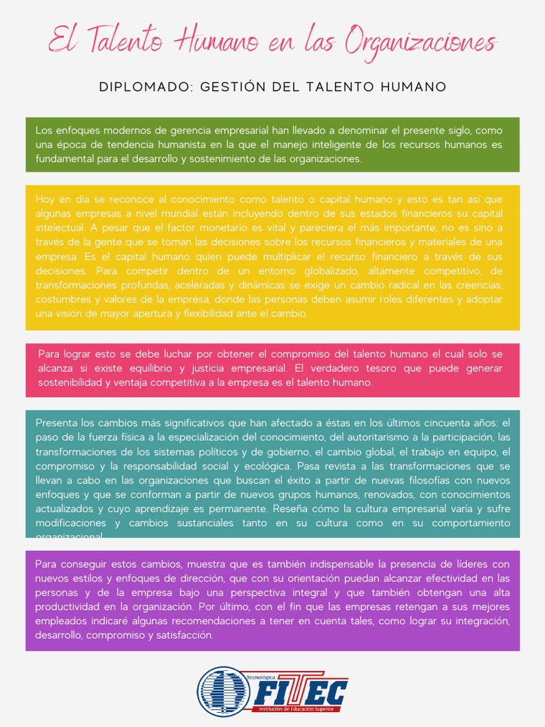 El Talento Humano en Las Organizaciones | PDF | Business | Economias