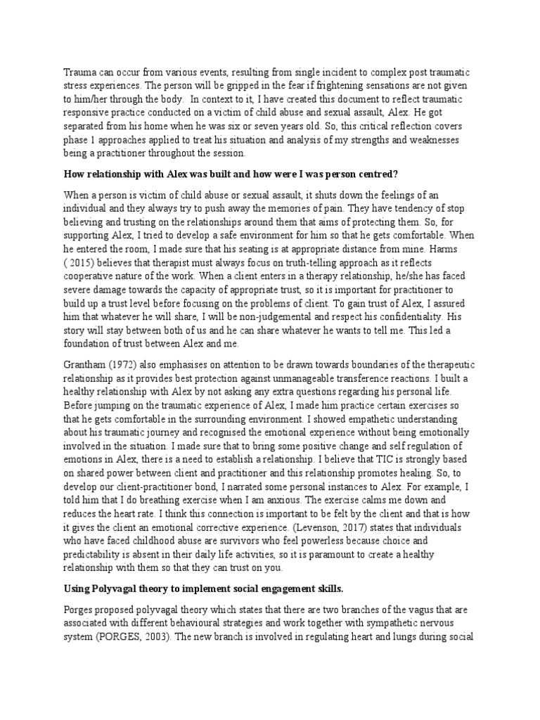 Trauma-Informed Care for Child Abuse Victim | PDF | Psychological ...