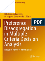 Preference Disaggregation in Multiple Criteria Decision Analysis (2018)