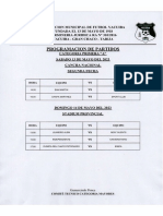 Programacion de Partidos: Vs Vs Vs