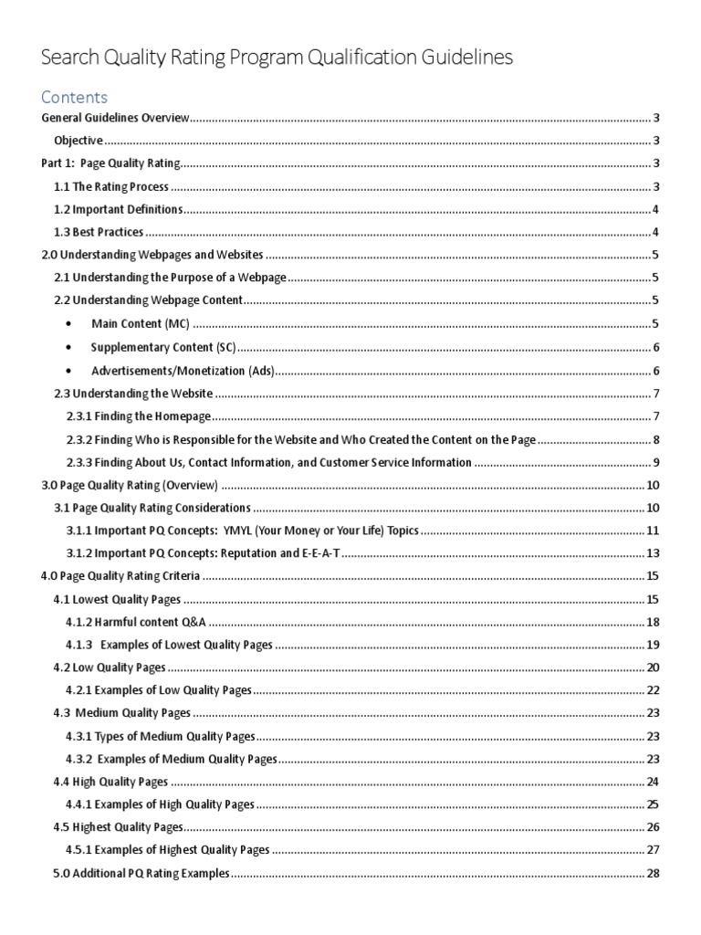 Search Quality Rating Guidelines | PDF | Websites | World Wide Web