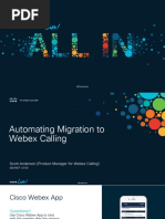 Automating Migration To Webex Calling