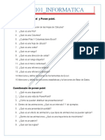 Cuestionario de Excel y Power Point