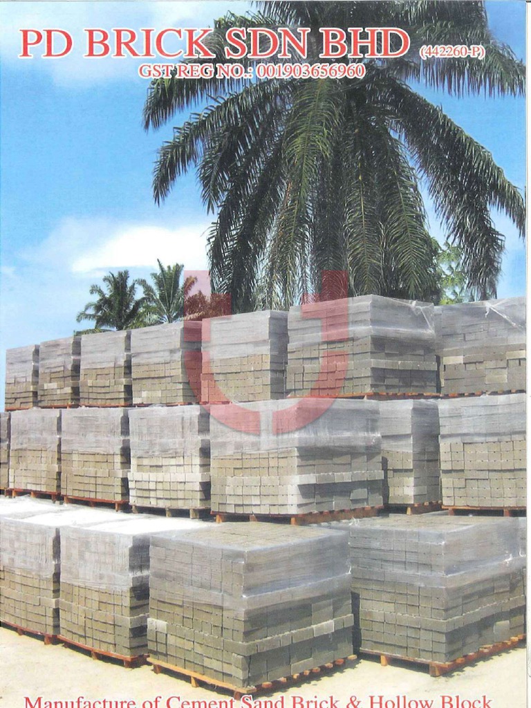 04 20 Masonry - Catalogue - Cement Brick (PD Bricks) | PDF