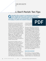 Publish, Don't Perish - Ten Tips - ETForum