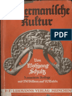 Wolfgang Schultz Altgermanische Kultur in Wort Und Bild (Mit 230 Bildern Auf 112 Tafeln, 1935)