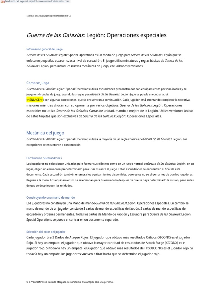 Star+Wars+Legion+Special+Operations+1 0 en Es | PDF | Fuerzas ...