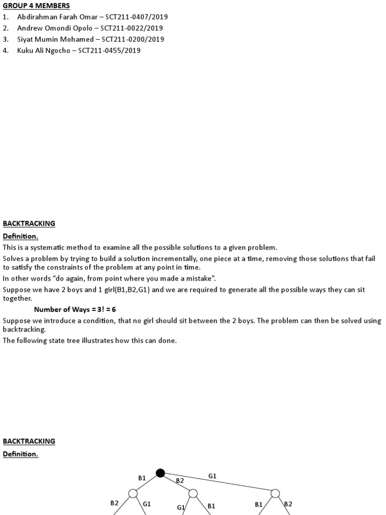 Backtracking | PDF | Mathematical Logic | Algorithms And Data Structures