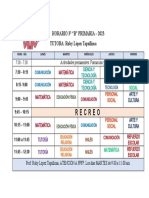 HORARIO Tercer Grado B