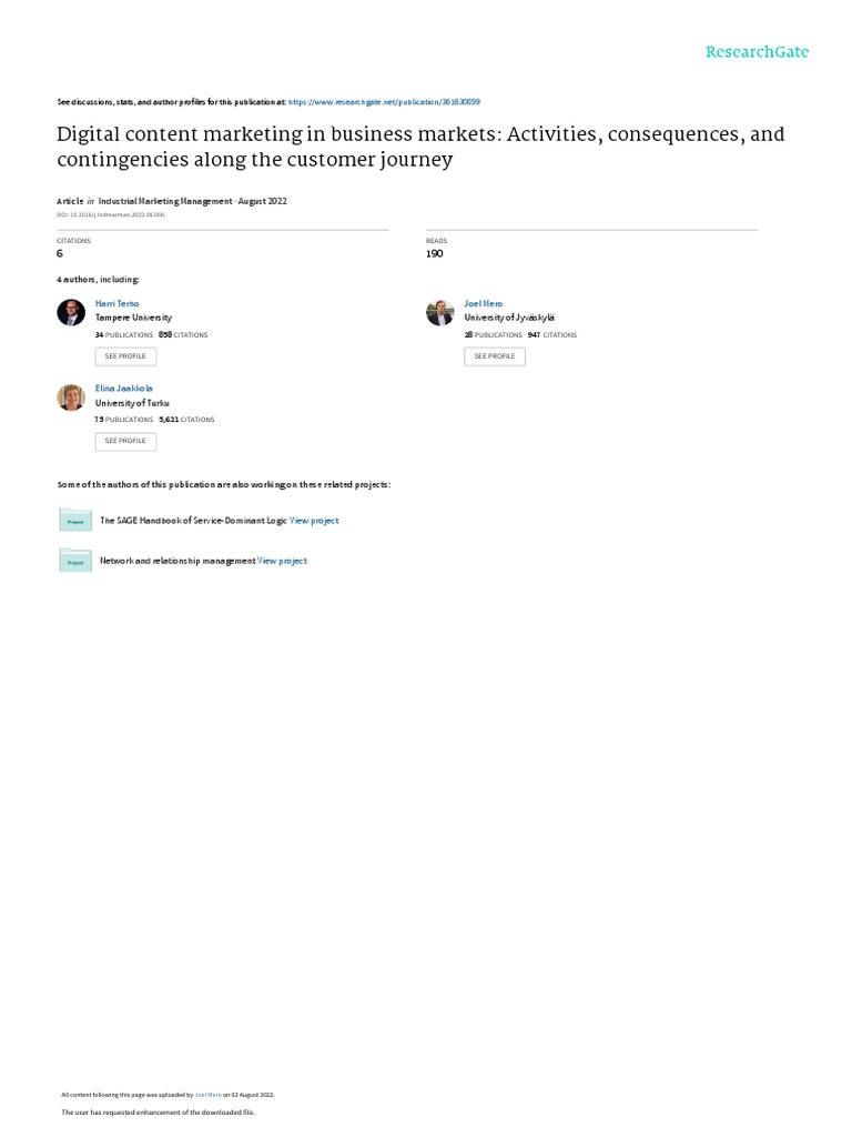B2B Digital Content Marketing Guide | PDF | Marketing | Customer ...