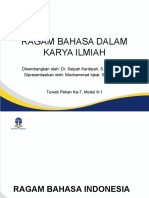 Pertemuan 7 - M06-1 Ragam Bahasa Dan Penulisan Bahasa Inggris