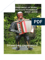 Stanford University: Department of Music Graduate Handbook 2007-2008