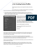 Instructions For Creating Custom Profiles PDF