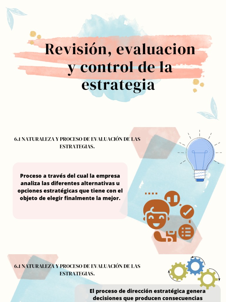 Revisión, Evaluacion y Control de La Estrategia | PDF | Planificación ...