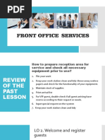 Sequence of Front Office Service | PDF