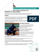 Dog Breeder Standards Guidelines Fact Sheet
