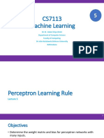 Lecture 6 Perceptron Learning Rule