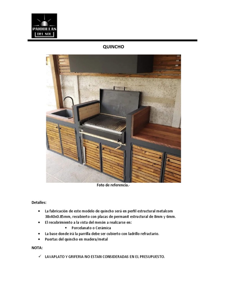 Quincho de Metalcom y Ladrillo Refractario | PDF