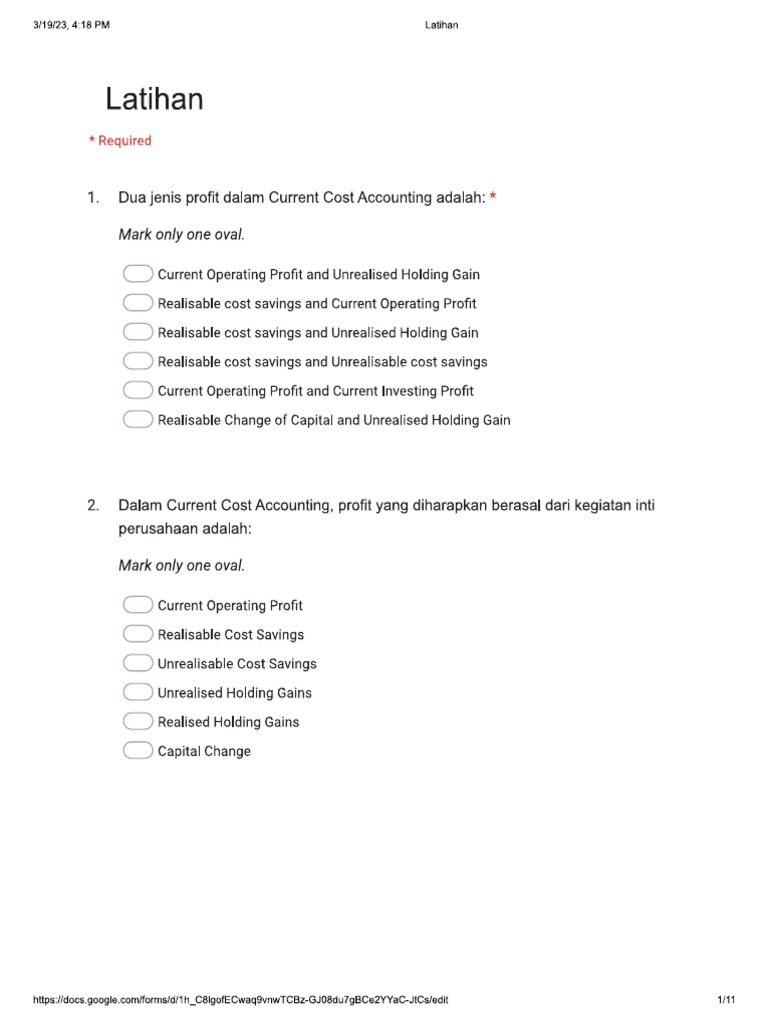 Latihan Soal Bab 6 | PDF