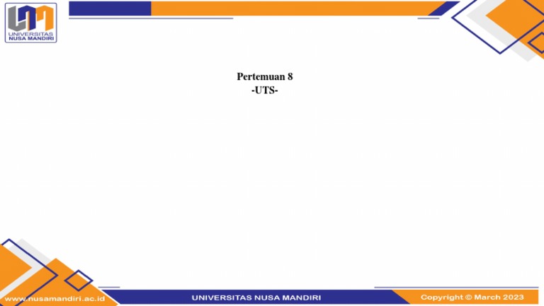 UTS Pertemuan 8: Ringkasan dan Pembahasan | PDF