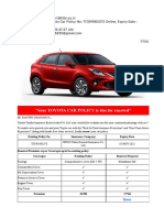 Renew Your Toyota Car Policy No TIT91983373 Online, Expiry Date 18-NOV-2021