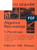 Álgebra Recreativa - Y. Perelman - MIR (Ciencia Popular)