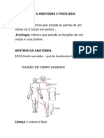 Introdução Anatomia e Fisiologia (Do Caderno)