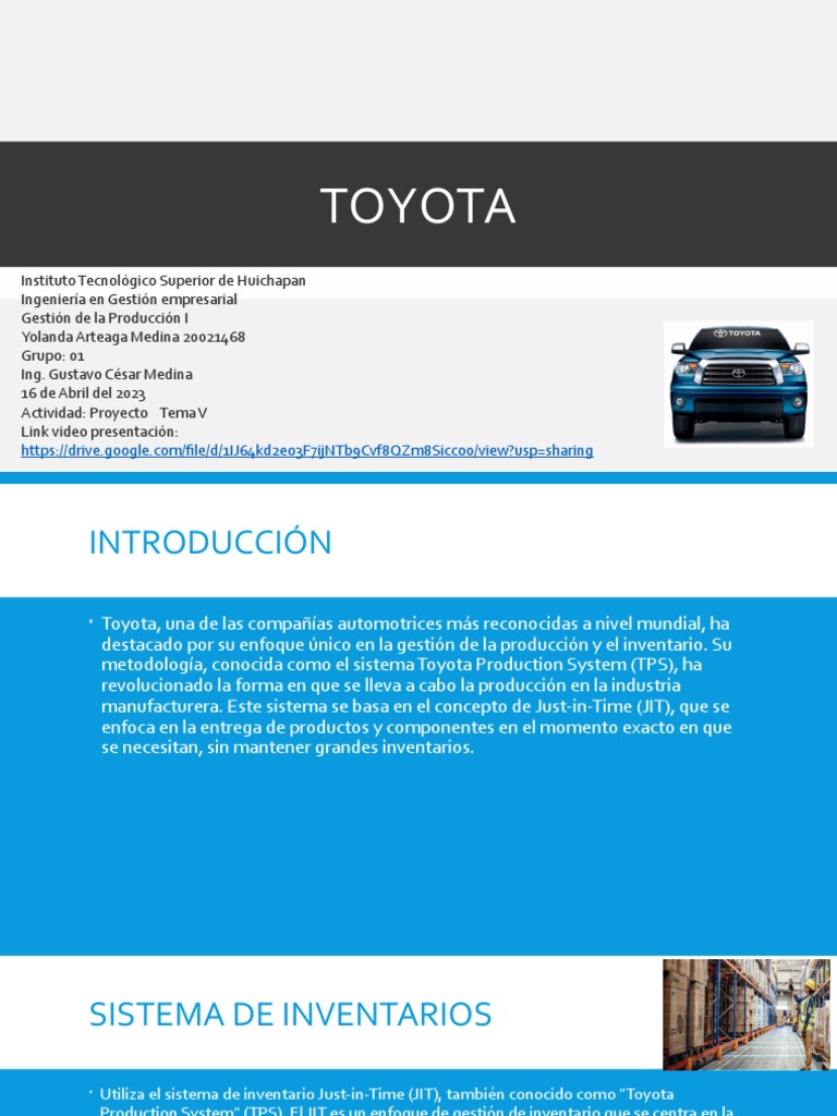 Gestión de Inventarios en Toyota JIT | PDF | Economias | Business