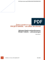 Entre o Teatro e A Performance: Projeto Brasil - Um Olhar Decolonial