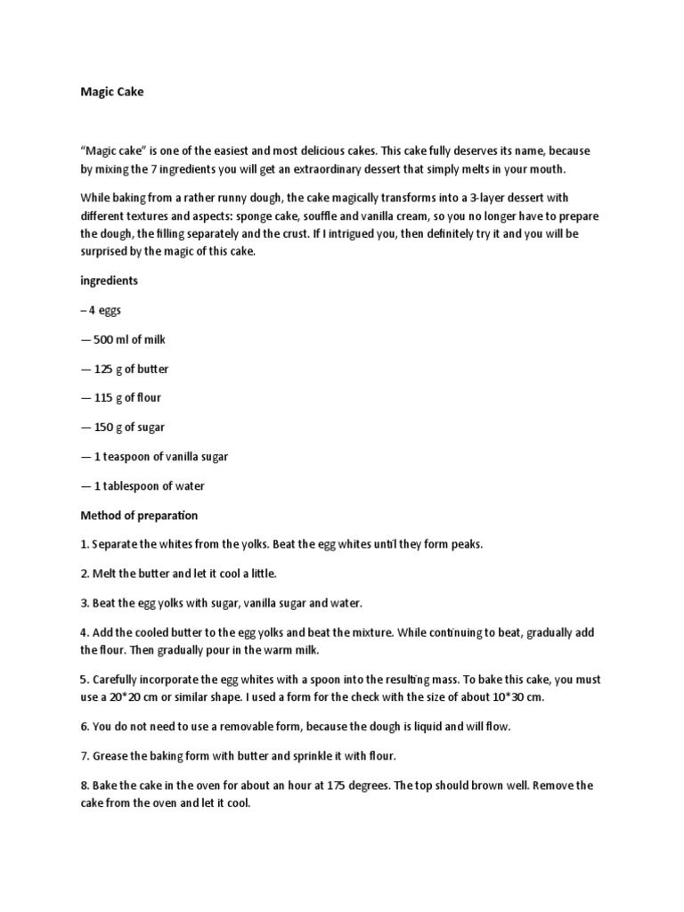 Magic Cake PDF