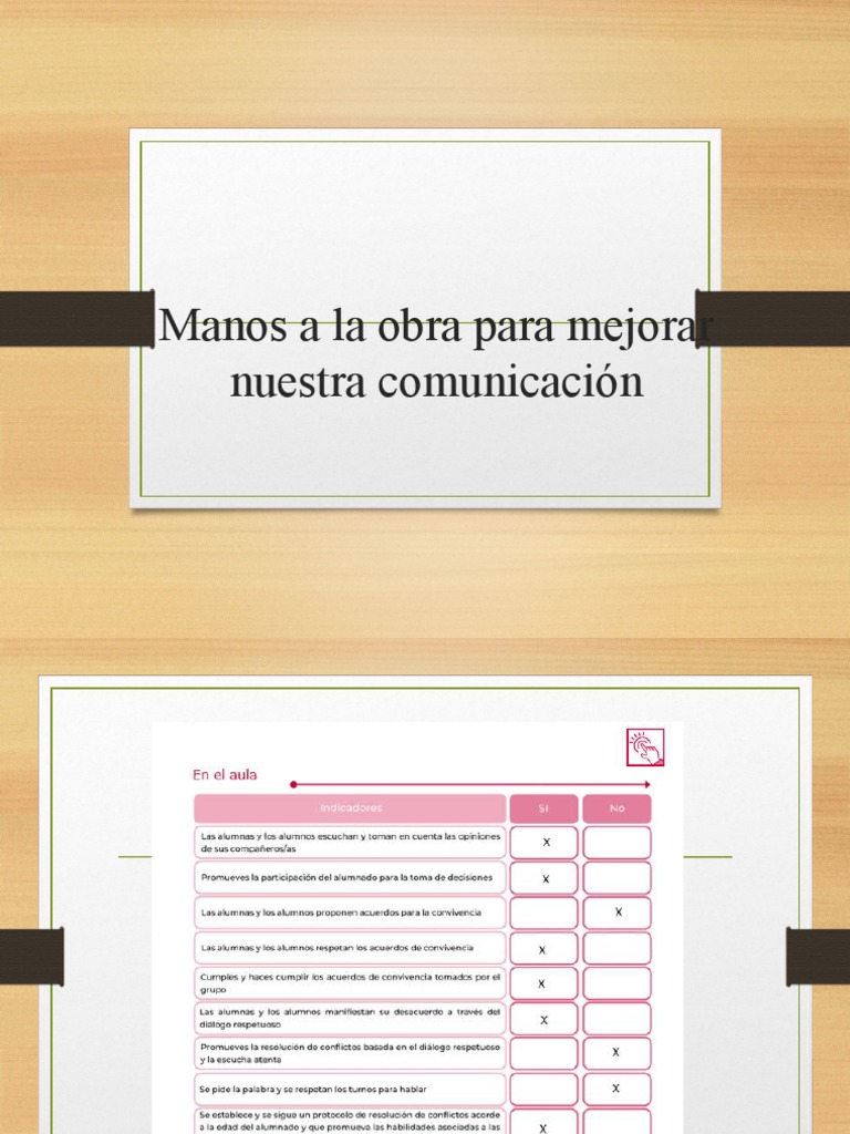 Manos A La Obra para Mejorar Nuestra Comunicación | PDF | Crecimiento ...