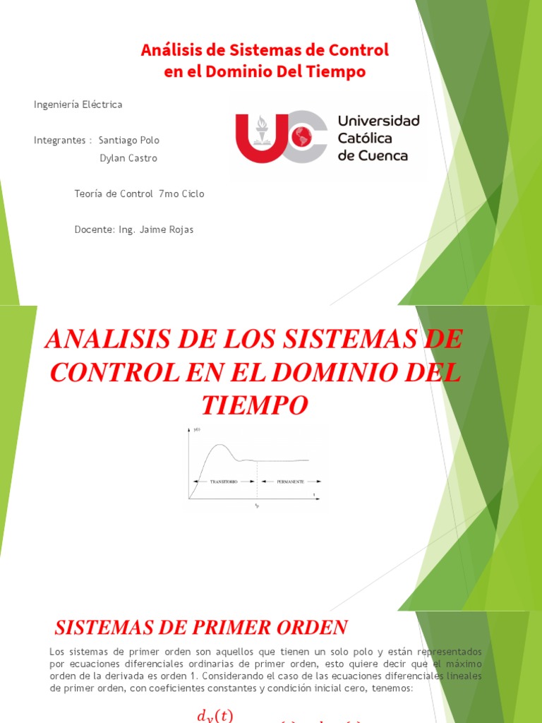 Análisis de Sistemas de Control de Primer Orden | PDF | Sistema de ...