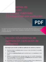 Clase Semana 10 4.8 Optimización 5.1 Integral Indefinida 5.2 Integración Por Sustitución