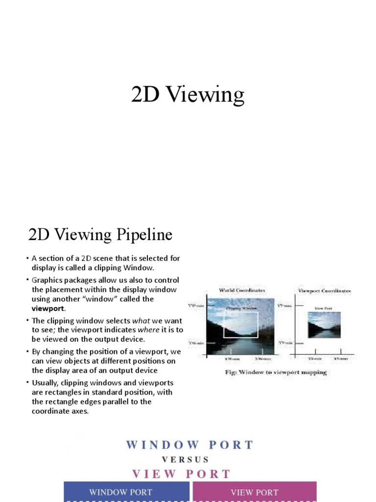 Window vs Viewport in 2D Graphics | PDF | 2 D Computer Graphics ...
