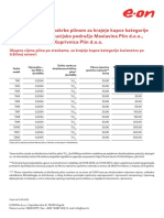 Standardni Cjenik Opskrbe Plinom Kucanstvo Distribucijsko Podrucje